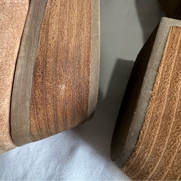 Carlos By Carlos Santana Breckin Strappy Leather Suede Booties 8.5 Tan - Picture 10 of 12